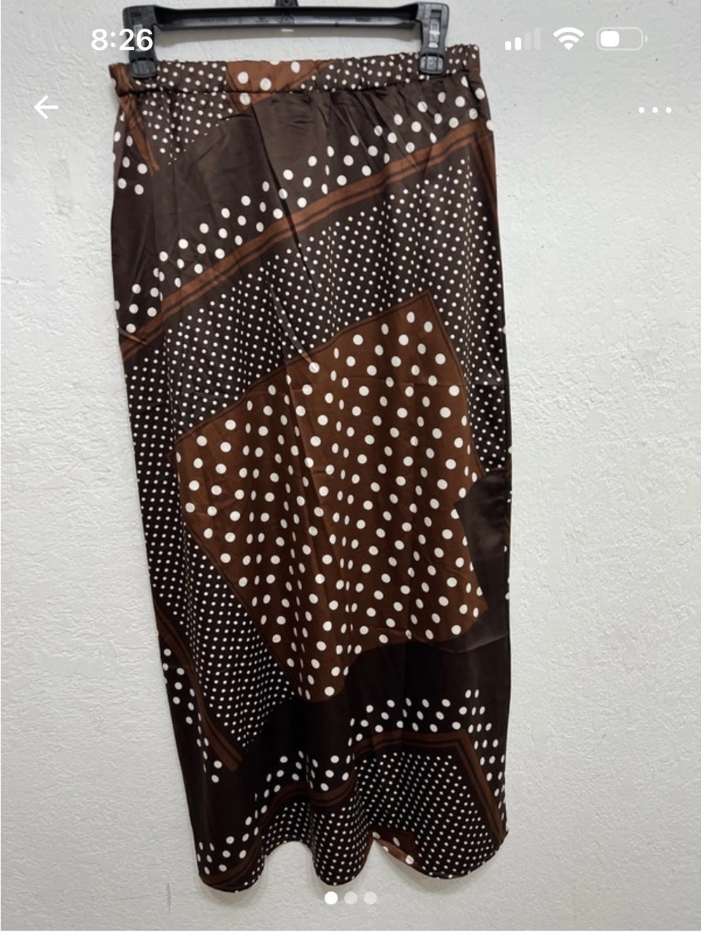 Brown Polka Dot Maxi Skirt - Women